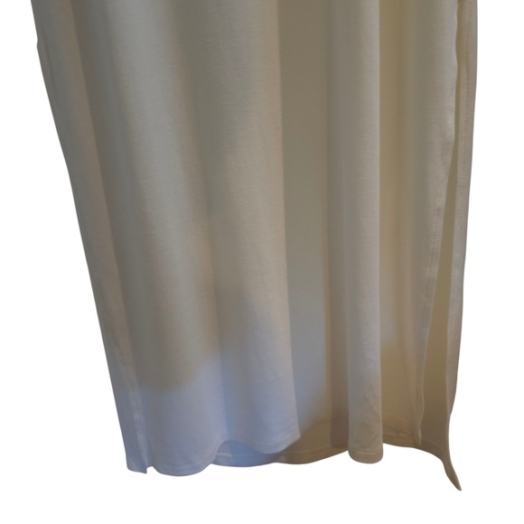 Wilfred Fortune Tie Front Midi Dress Cream‎ M ECOVERO Soft Drape Side Slits Midi - Picture 9 of 12